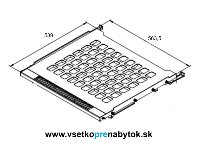 Vetracia základňa pre vstavanú chladničku