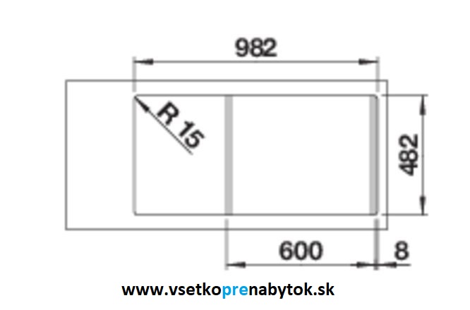 Nerezový drez TIPO II 6 S