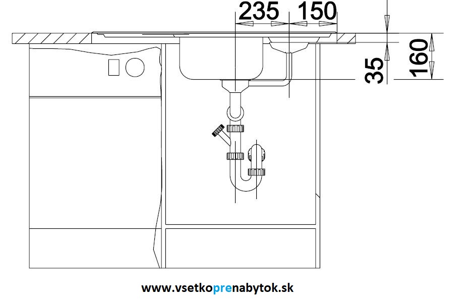 Nerezový drez TIPO 9 E