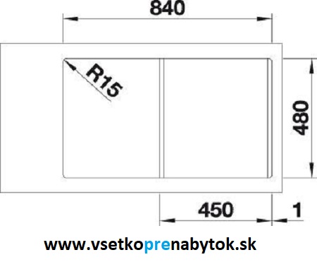 Nerezový drez CLASSIMO 45 S-IF