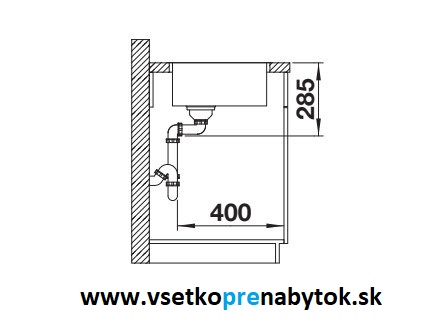 Nerezový drez SOLIS 400-IF