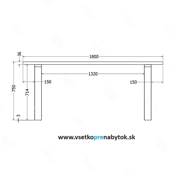  Stolová podnož Milano