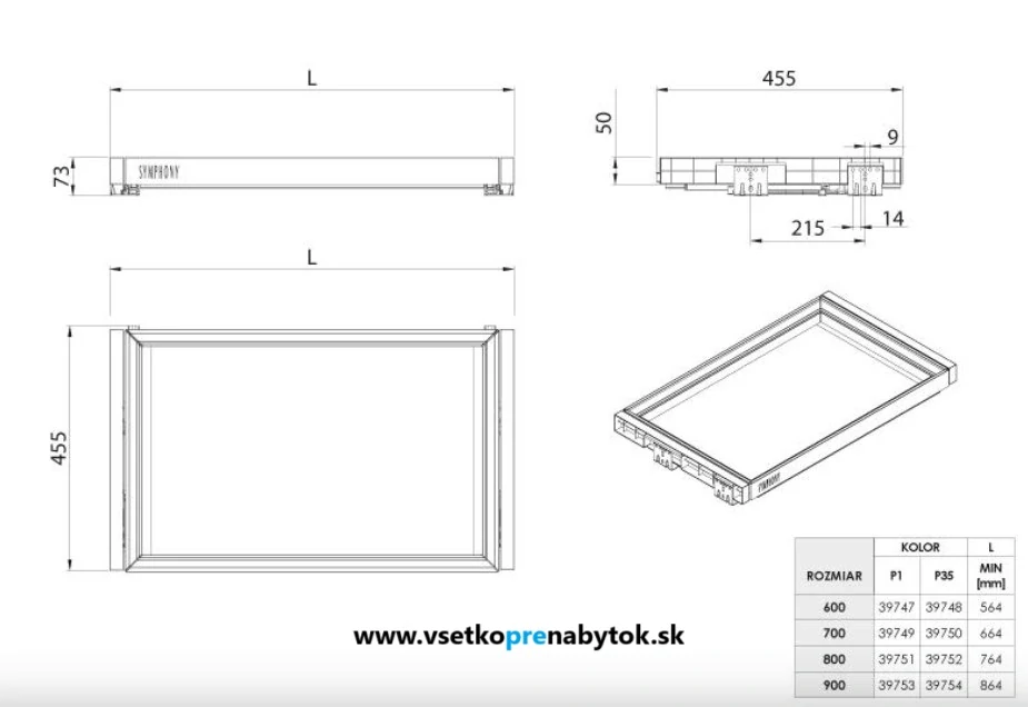  Výsuvná zásuvka na odev WB-673