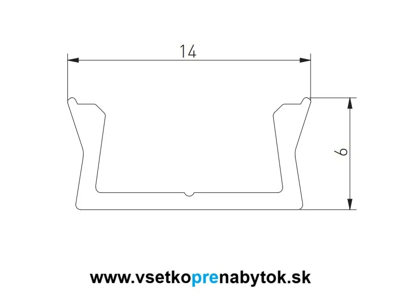 GTV GLAX Mini - LED profil na povrch 2 m