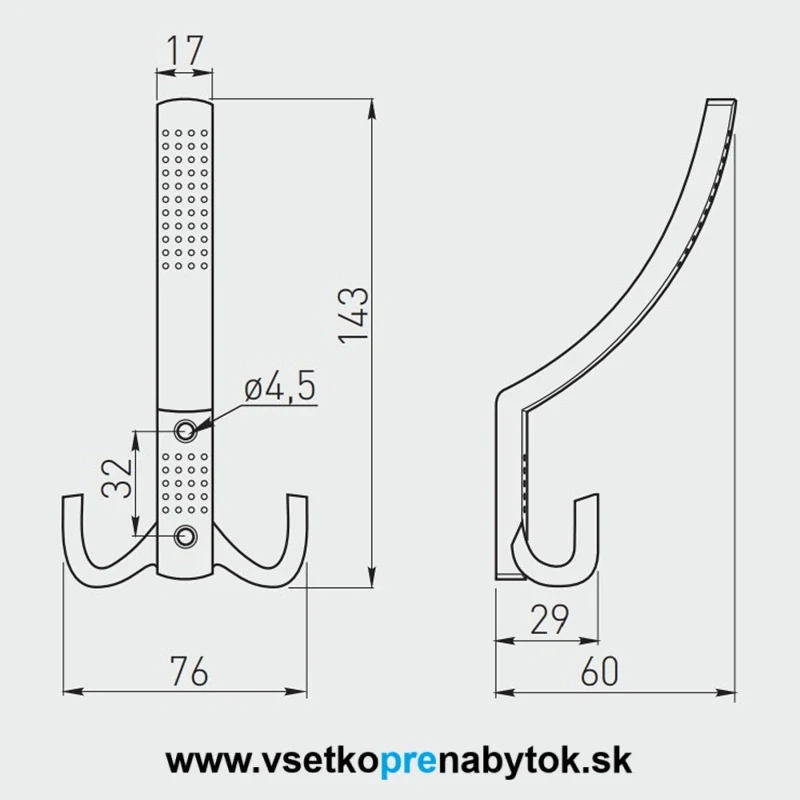 Vešiak GTV veľký K23