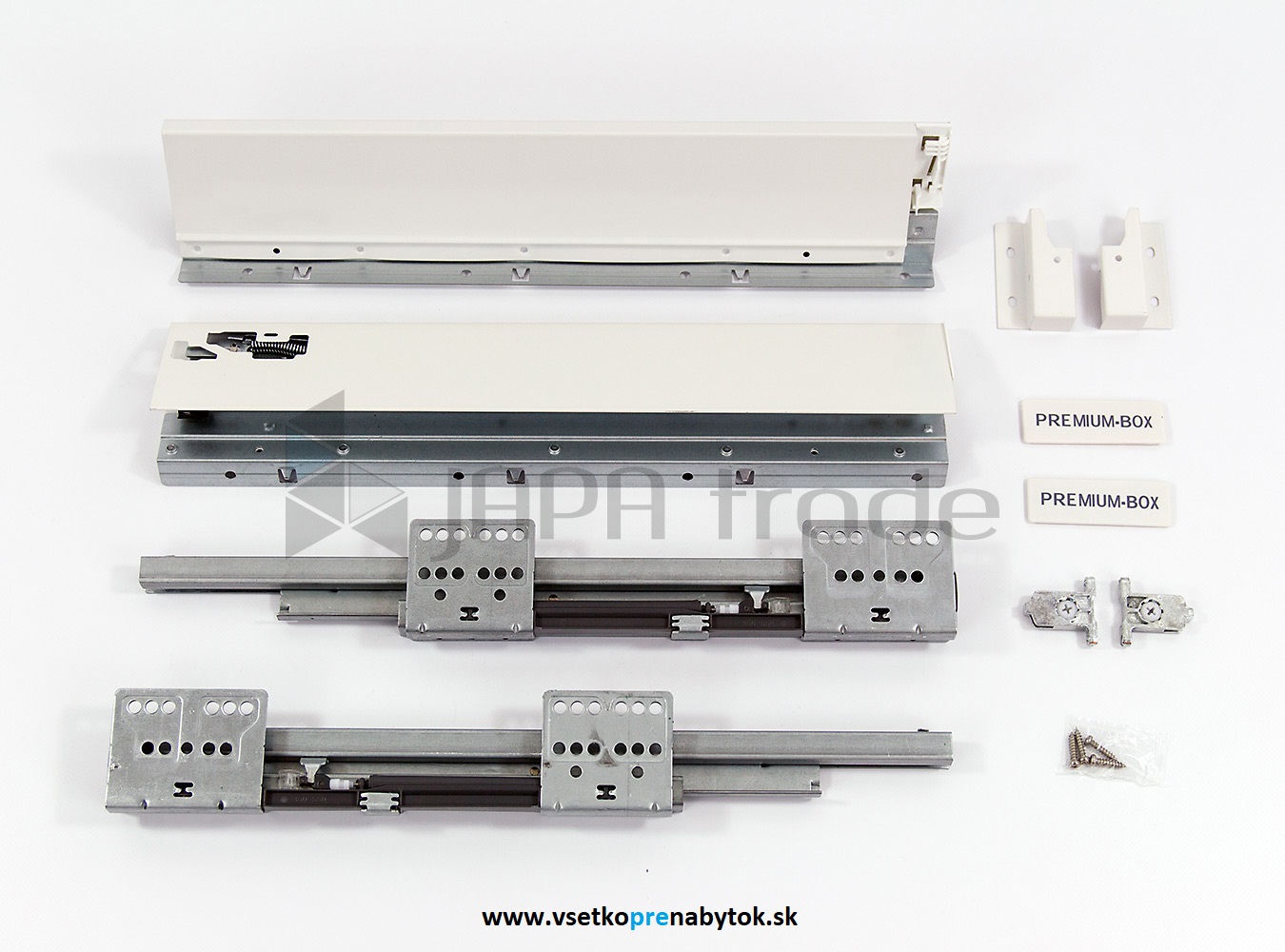 Sada Premium-Box, H-86mm, výsuv 35 kg s tlmením