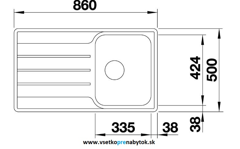 Nerezový drez LEMIS 45 S-IF