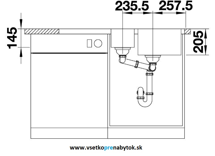 Nerezový drez LEMIS 6 S-IF