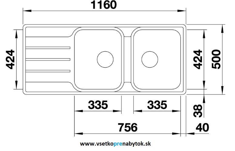 Nerezový drez LEMIS 8 S-IF