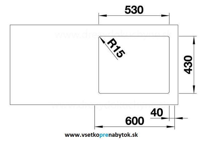 Nerezový drez ETAGON 500-IF s koľajničkami, InFino® výpusť