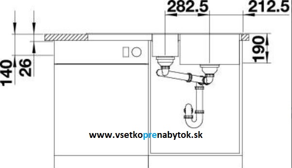 Silgranit drez COLLECTIS 6 S s excentrom a miskou