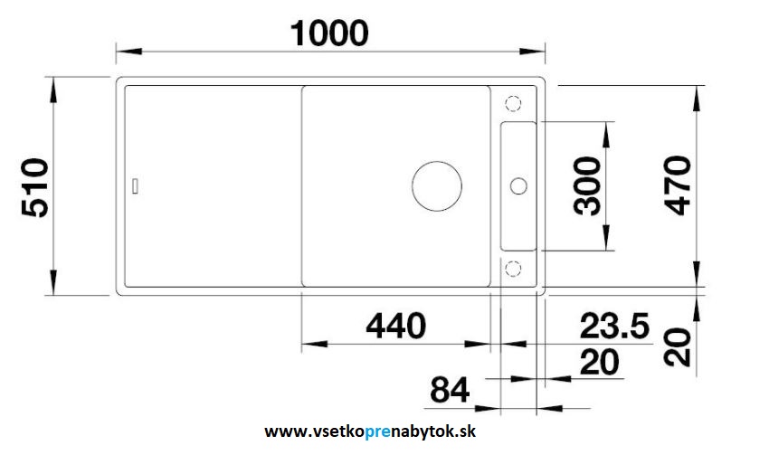  Silgranit drez AXIA III XL 6 S s excentrom a skl.doskou
