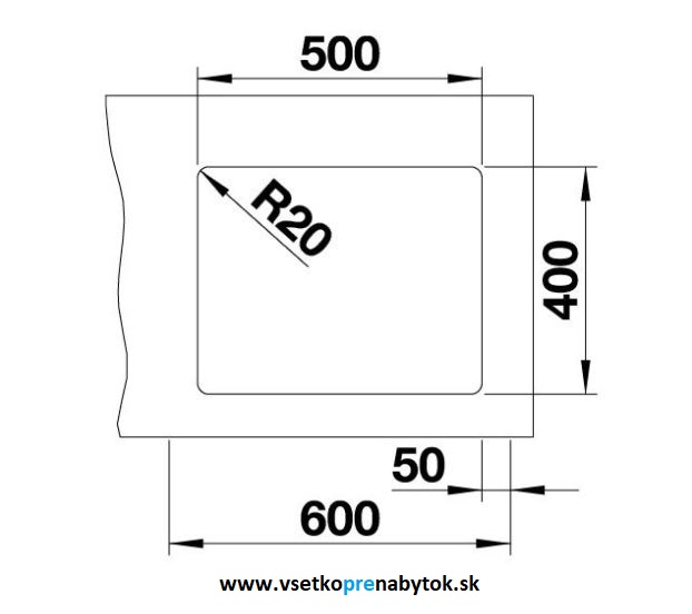 Silgranit drez ETAGON 500-U s koľajničkami