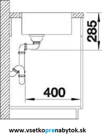 Nerezový drez SUPRA 400-IF