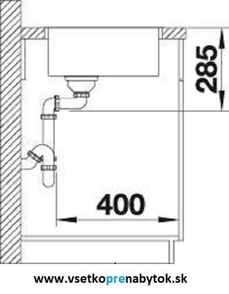 Nerezový drez SUPRA 500-IF