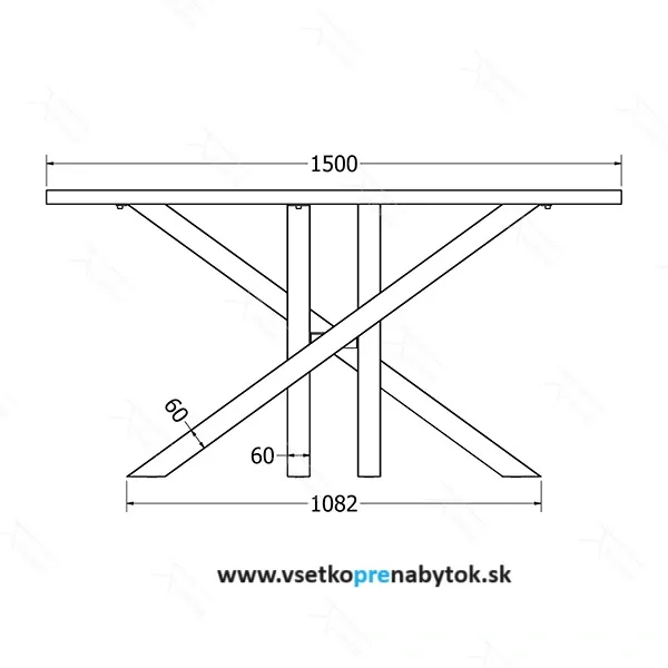  Stolová noha DAKOTA 150