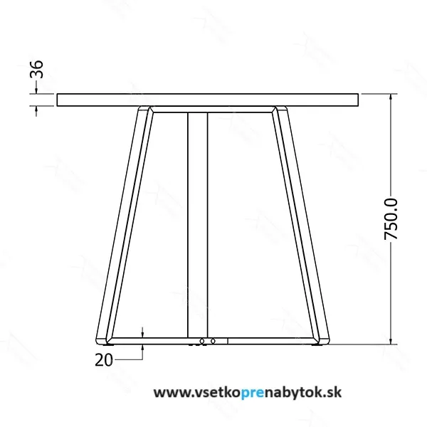  Stolová podnož Calipso 90