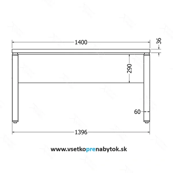 Kancelárska podnož B 140