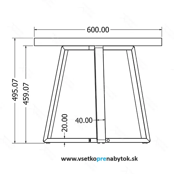 Stolová podnož Calipso coffee