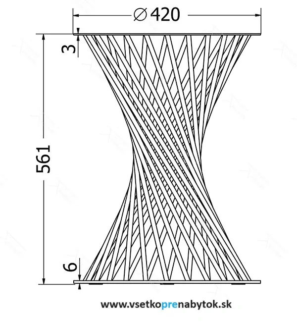 Stolová podnož Felicia coffee
