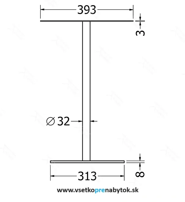 Odkladací stolík Nero notebook