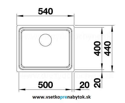 Nerezový drez ETAGON 500-IF s koľajničkami, InFino® výpusť