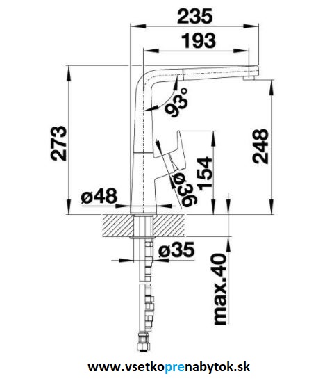 Vodovodná batéria AVONA-S