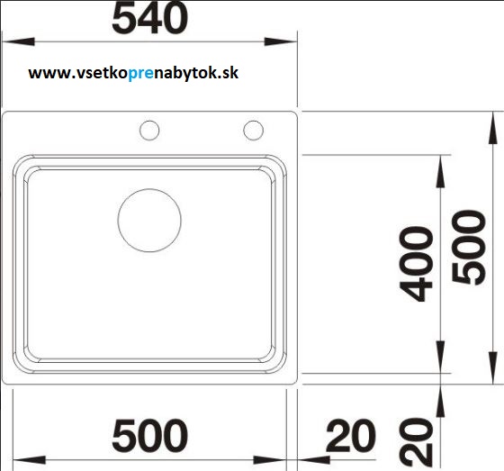 Nerezový drez ETAGON 500-IF/A s koľajničkami, InFino® výpusť s exc. ovládaním