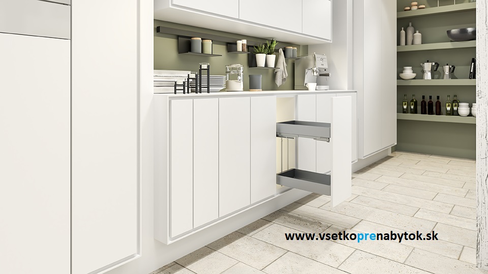   Výsuvný kôš K-Line, 2x polica, 200-400mm