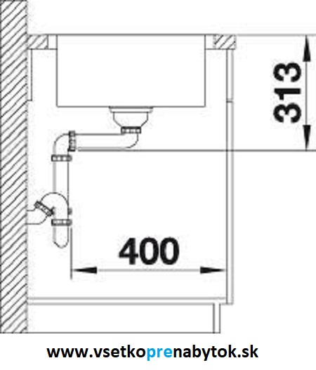 Nerezový drez CLASSIMO 45 S-IF