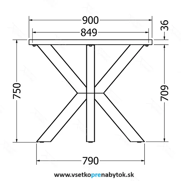  Stolová noha VESTA 180