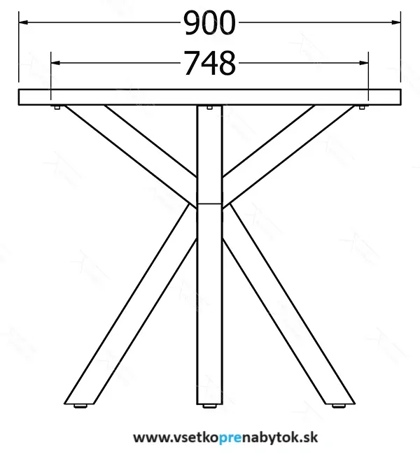  Stolová noha Kleo 90