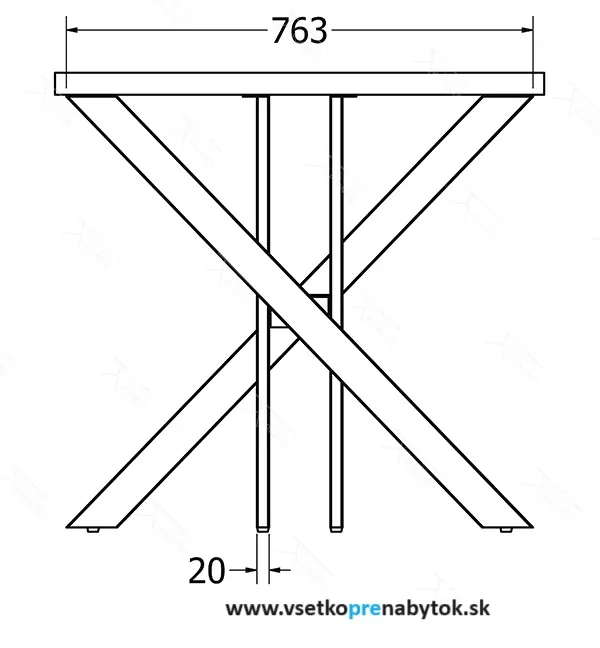  Stolová podnož Torino