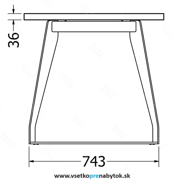  Stolová podnož Town 150
