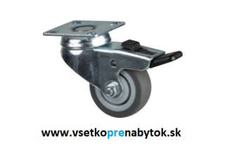 Nábytkové koliesko TPE otočné fi.50 mm