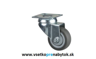 Nábytkové koliesko TPE otočné fi.50 mm