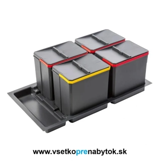 Sorter AxiSpace, šírka 900 mm, 4x15L