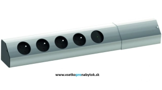 Rohová elektrická zásuvka CASIA + vypínač