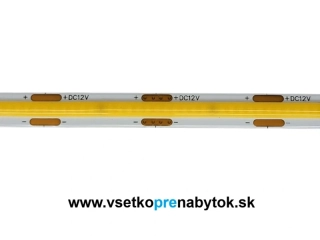 LED pás COB Xlight 12W/m, 12V, šírka 8 mm, návin 2,5 m