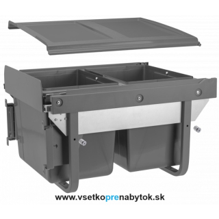 Smetný kôš GTV PRACTI ECO, šírka 450mm s uchytením čela
