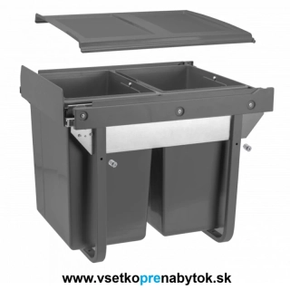 Smetný kôš GTV PRACTI ECO, šírka 450mm bez uchytenia čela