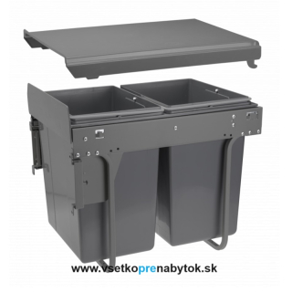 Smetný kôš  GTV PRACTI ECO, šírka 400mm s uchytením čela